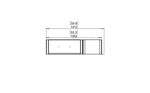 Ecosmart Fire Flex 50PN.BXR Peninsula Fireplace Insert - Black Finish / Black Burner - ESF.FX.50PN.BXR.B
